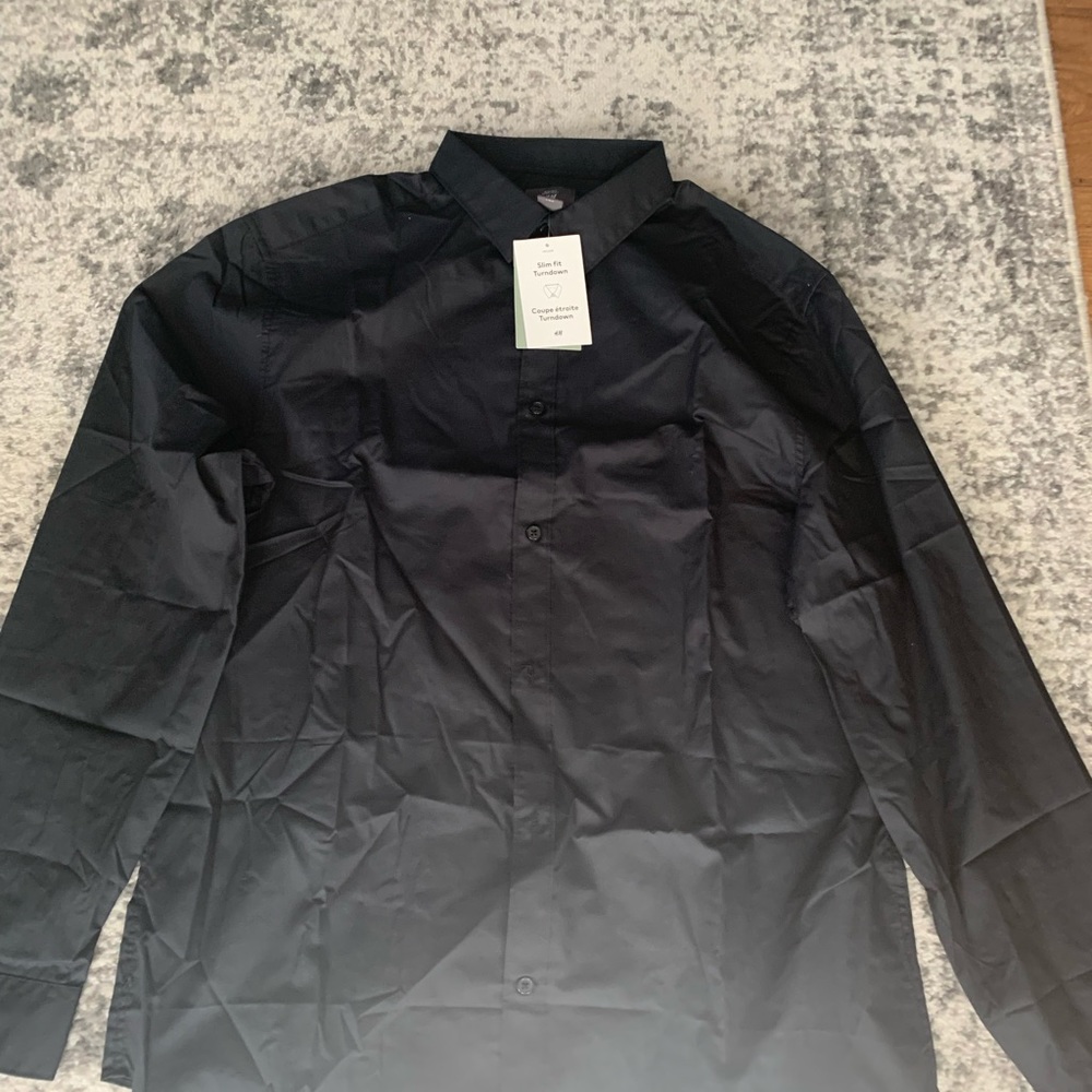 H&M black dress shirt